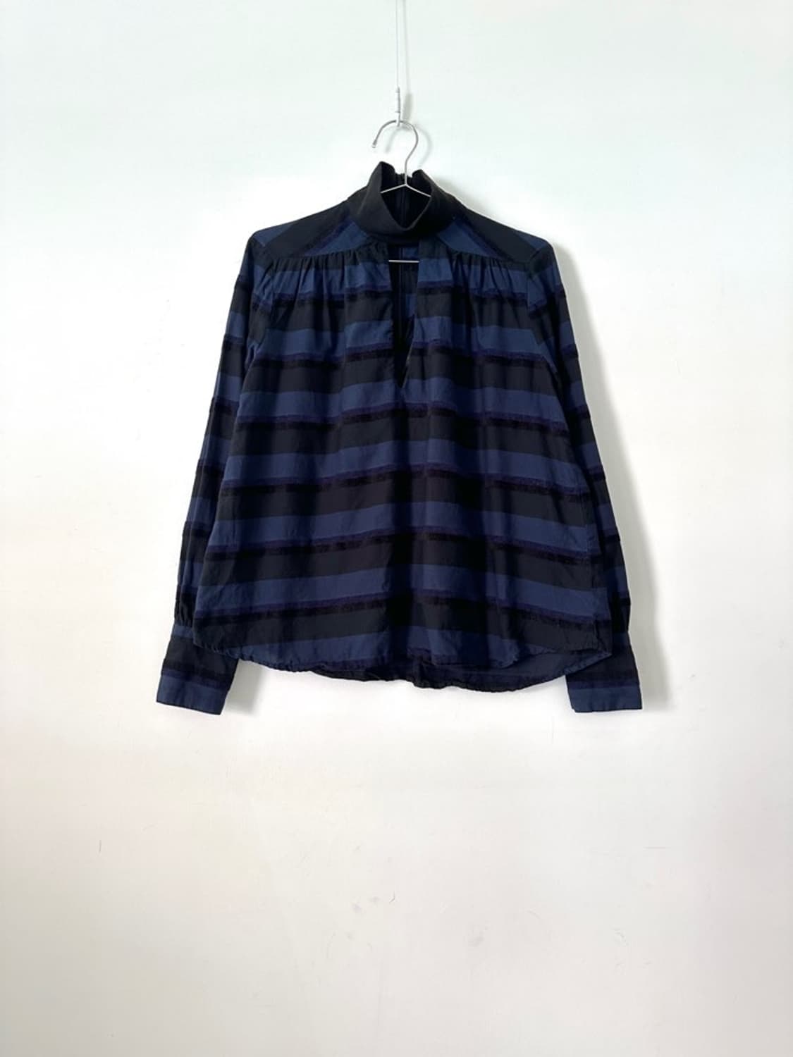 RACHEL COMEY check high neck open blouse 상품이미지1