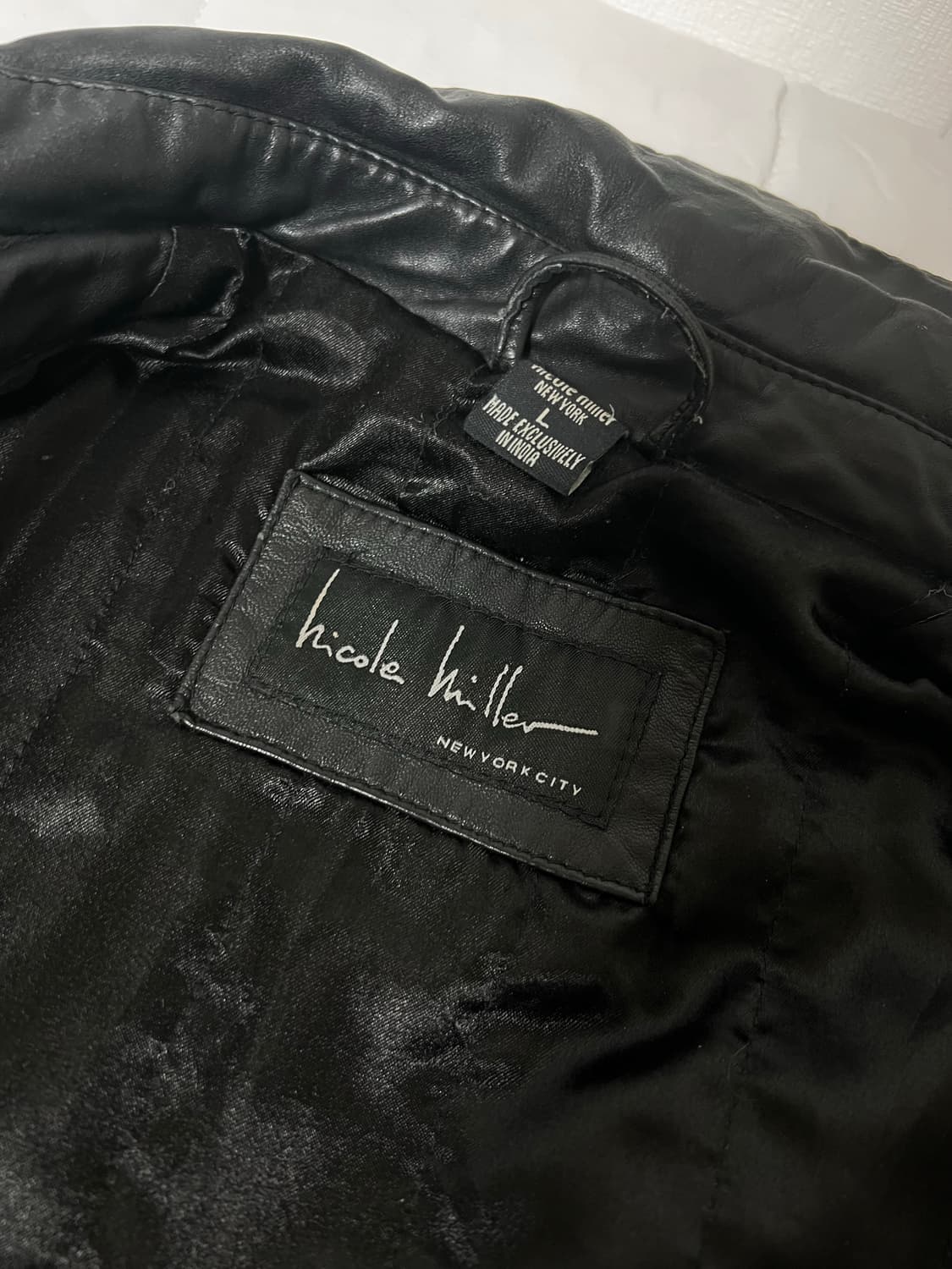 니콜밀러 블랙 가죽 자켓 L 상품이미지2