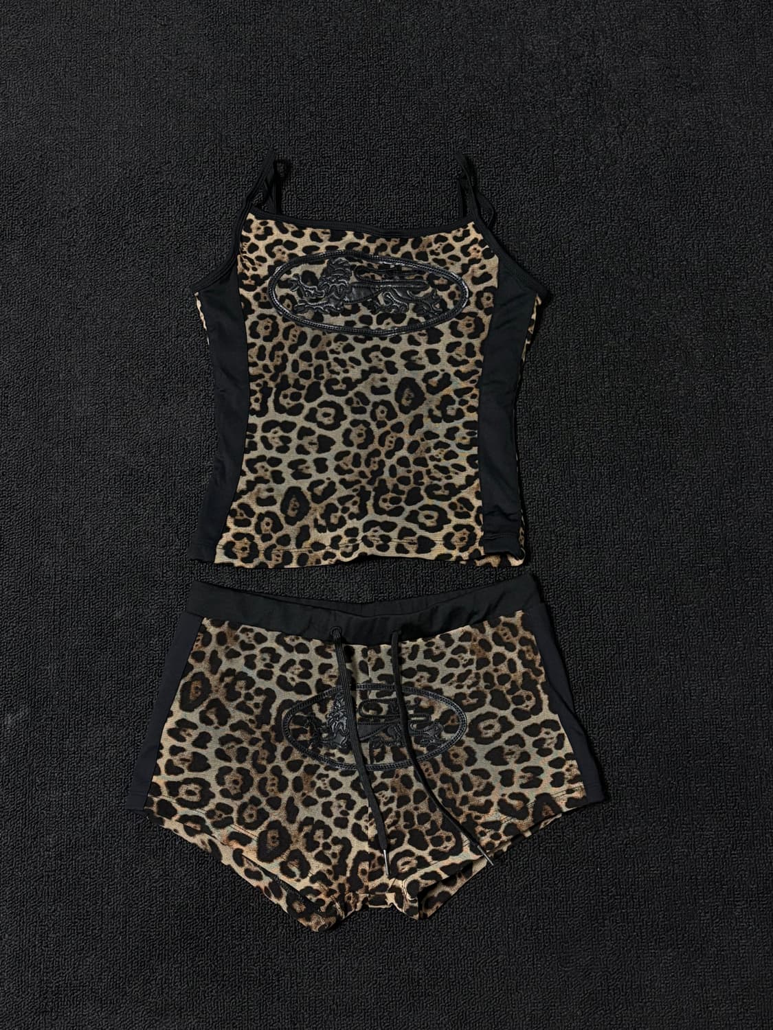 배드블러드 미스틱 레오파드 탱크 쇼츠 세트 상품이미지1