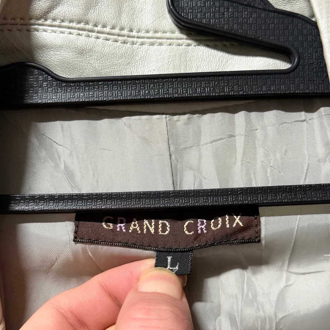 VTG 빈티지 100%쉽스킨 스티치 디테일 실버 양가죽 싱글 자켓 상품이미지5