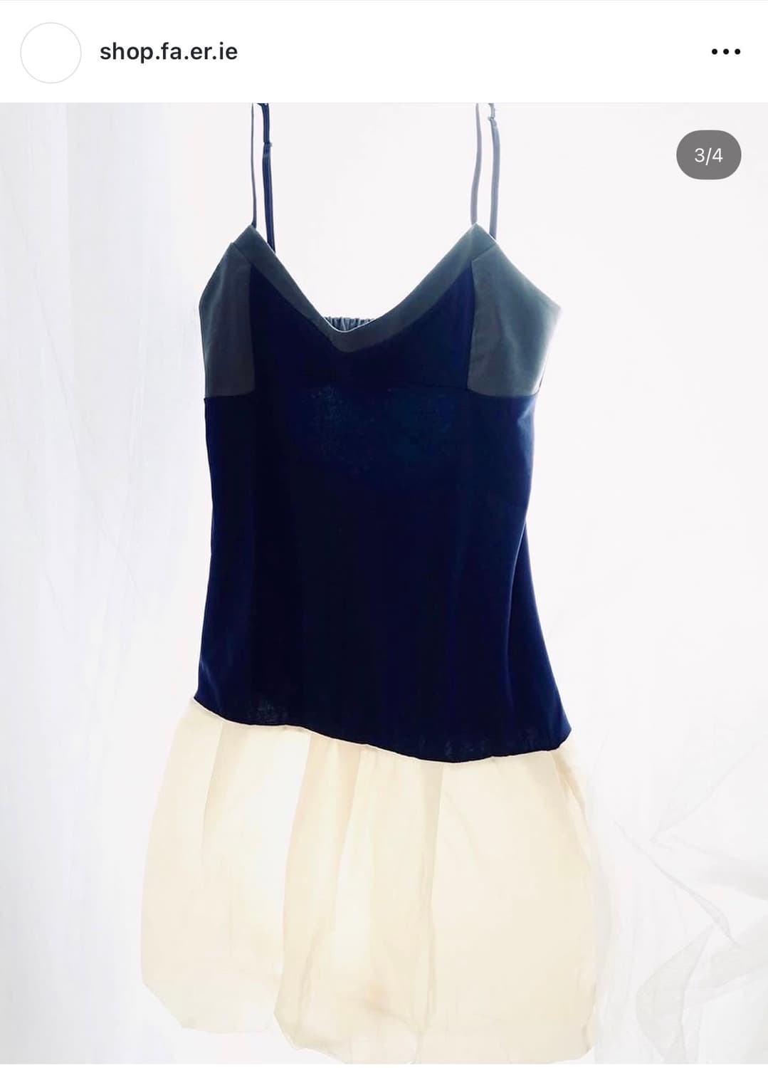 샵페어리 faerie volume jersey dress in navy 상품이미지1