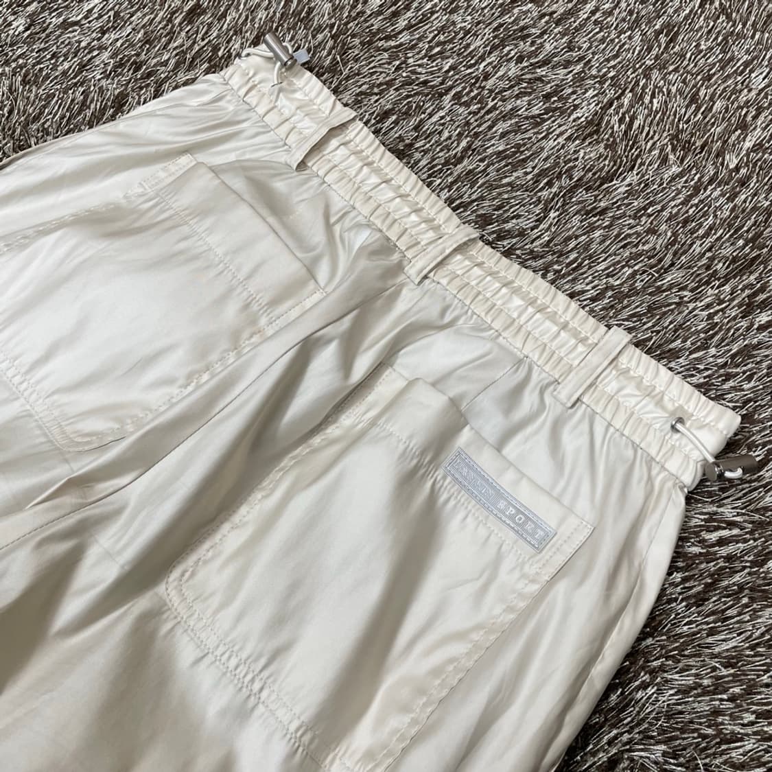 랑방 lanvin sport 크림 나일론 카고 조거 트랙 팬츠 38 상품이미지8
