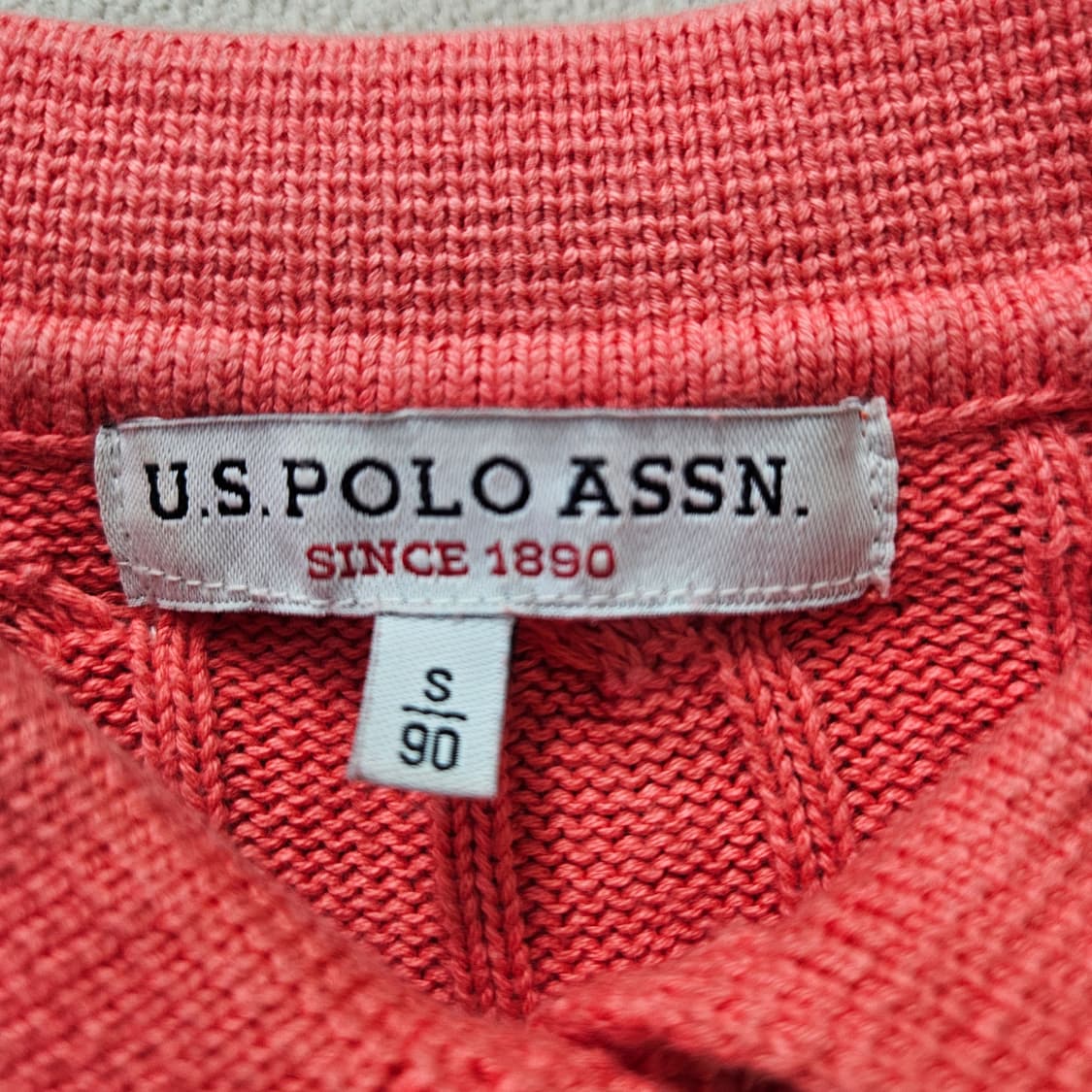 S US폴로 여성 코튼 케이블 카라 니트 0317Y 상품이미지3