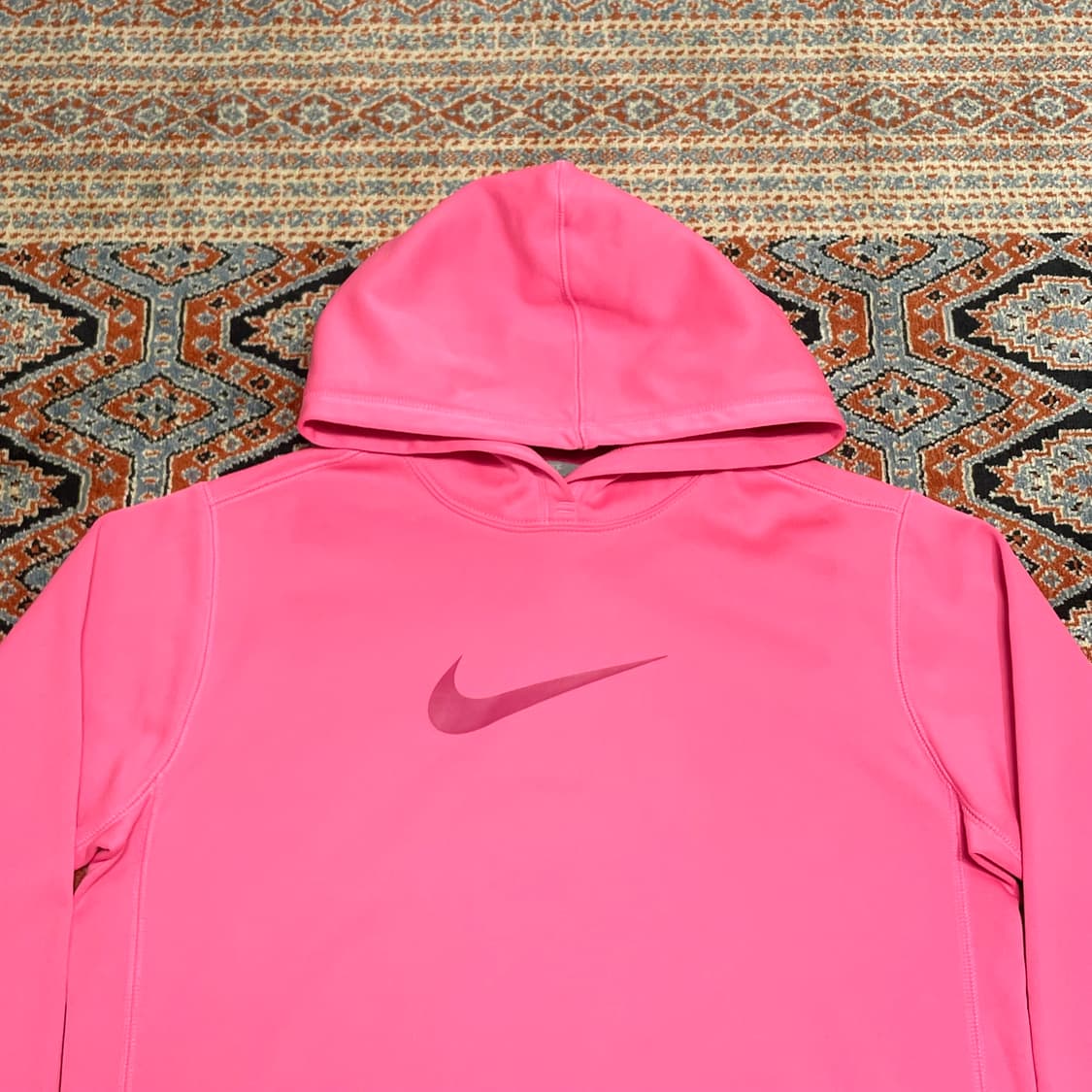 나이키 스우시로고 핑크 기모 후드티셔츠 여성XL 상품이미지2