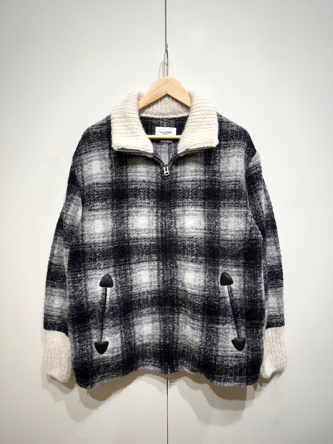 이자벨마랑 체크 알파카 자켓 상품이미지1