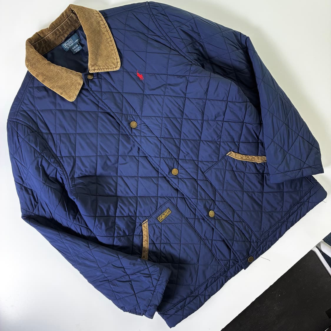 Polo  폴로 랄프로렌 자수 코듀로이카라 퀼팅 자켓   상품이미지2