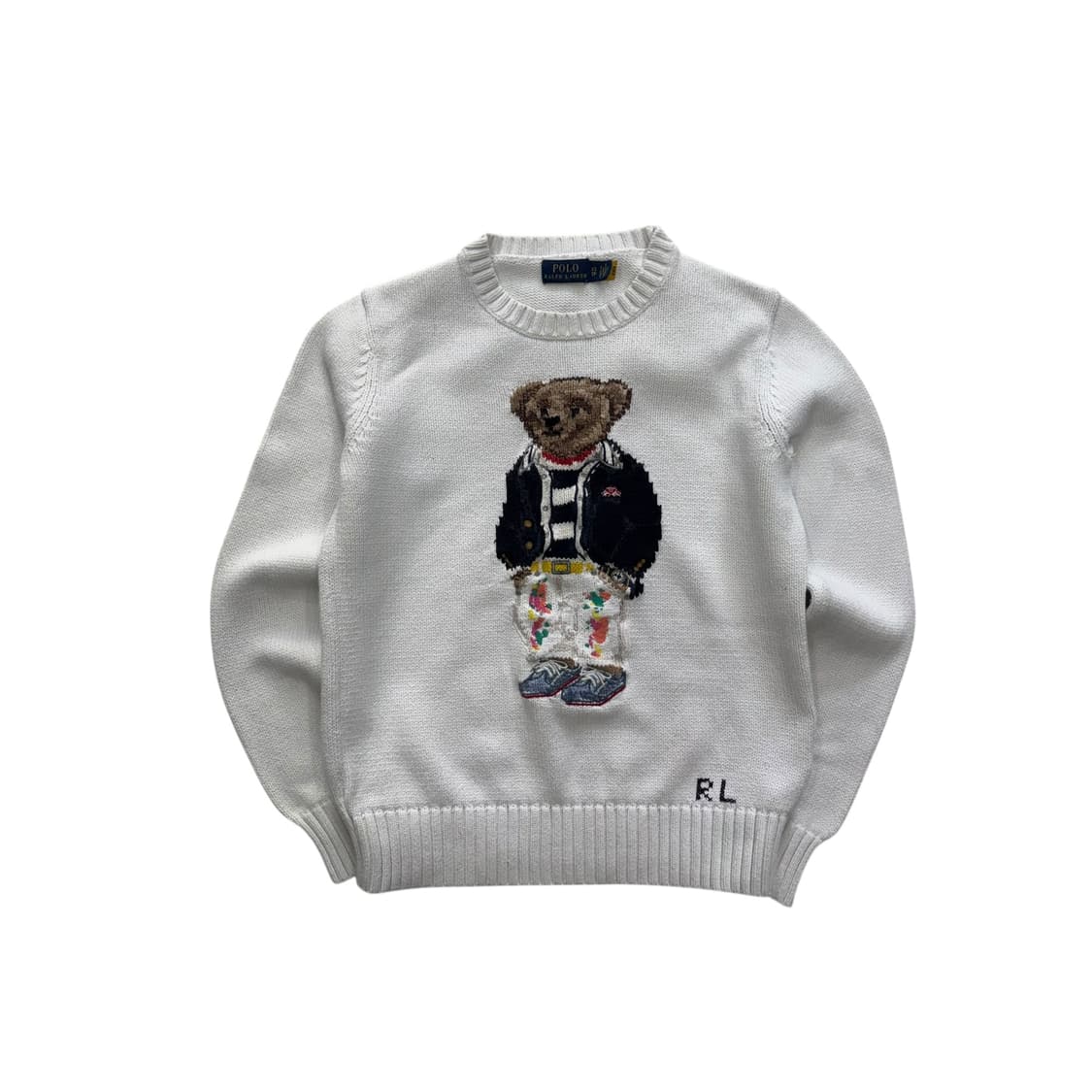 [우먼 XS] 폴로 랄프로렌 베어 자수 스웨터 니트 QR 상품이미지1