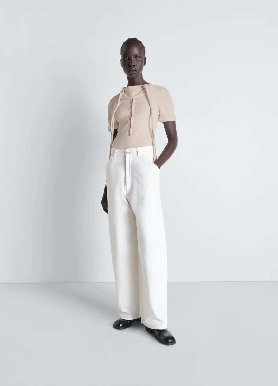 [XS,S,M]르메르 26ss FITTED HENLEY 헨리 니트/세이지 상품이미지2