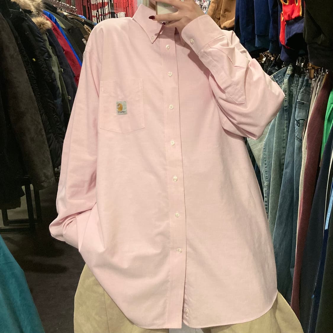 [IM] 칼하트 파스텔핑크 긴팔셔츠 상품이미지2