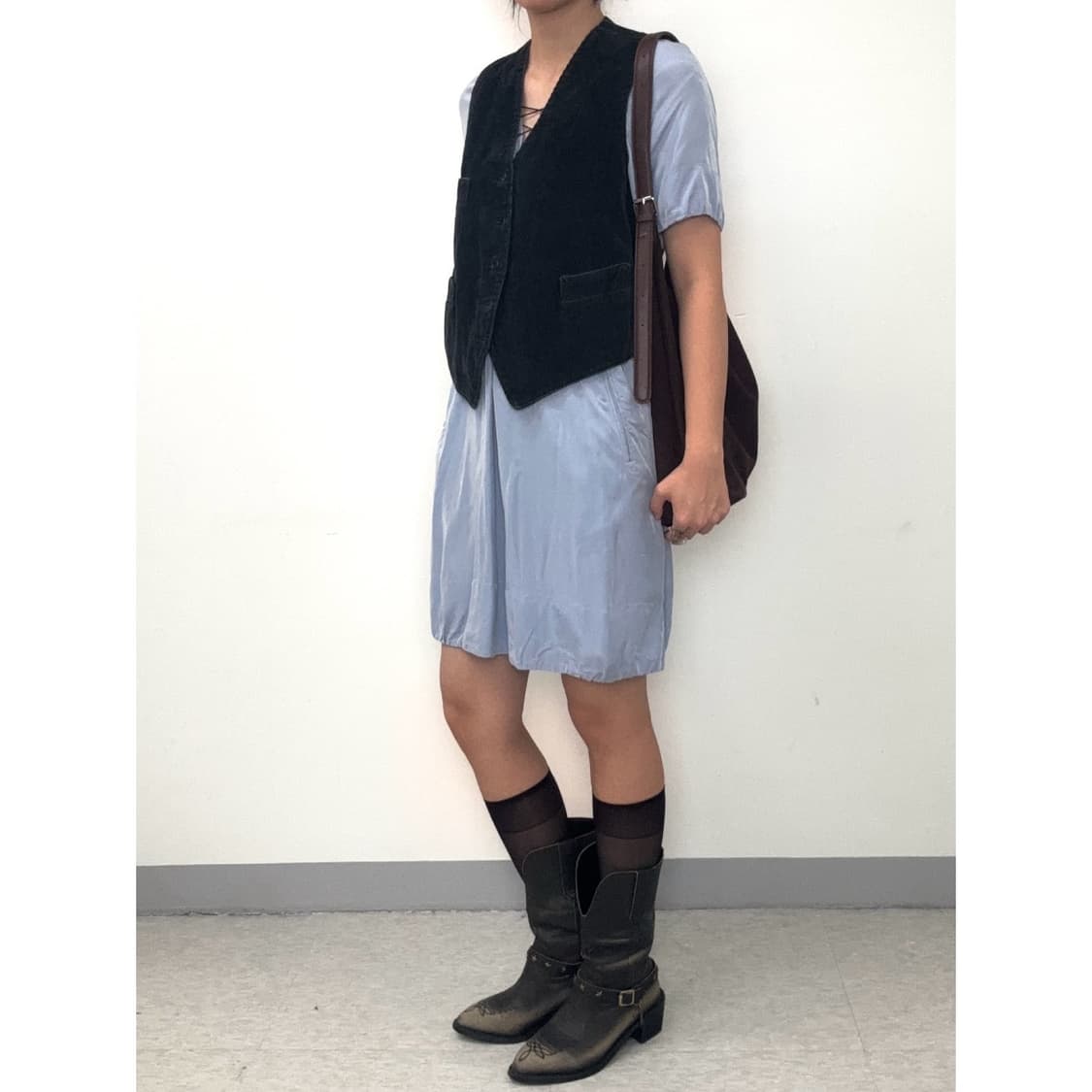 빈티지 차콜 코듀로이 베스트 상품이미지3