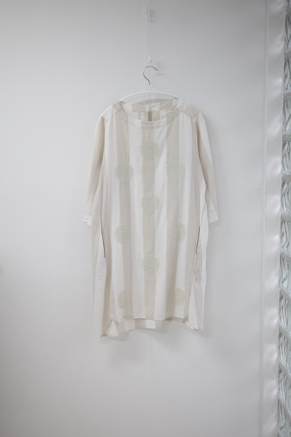Oatmeal dot stripe one-piece 상품이미지3