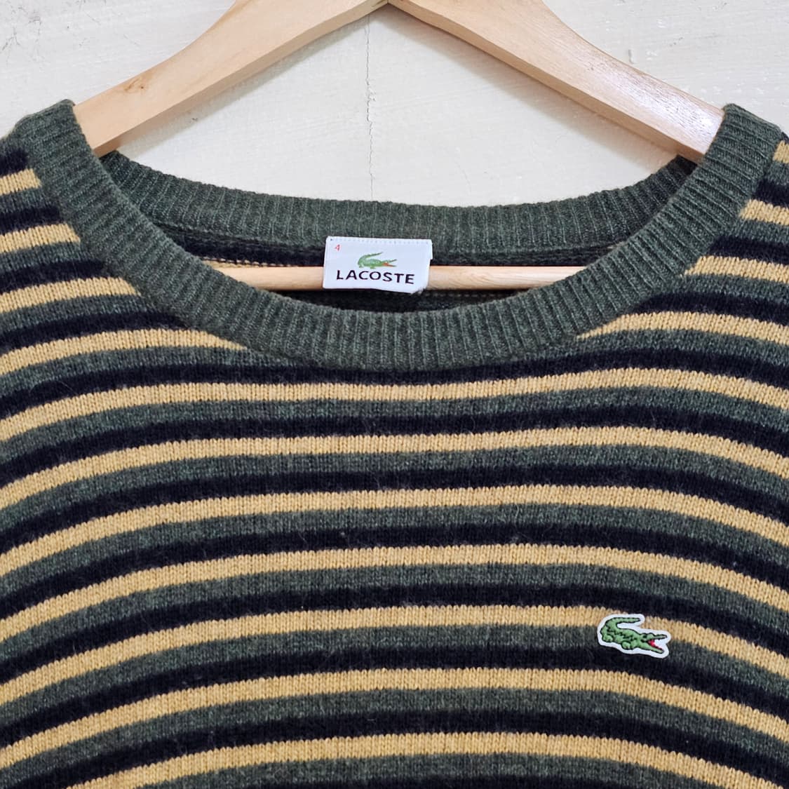[LACOSTE] 라코스테 라운드넥 줄무늬 니트 상품이미지4