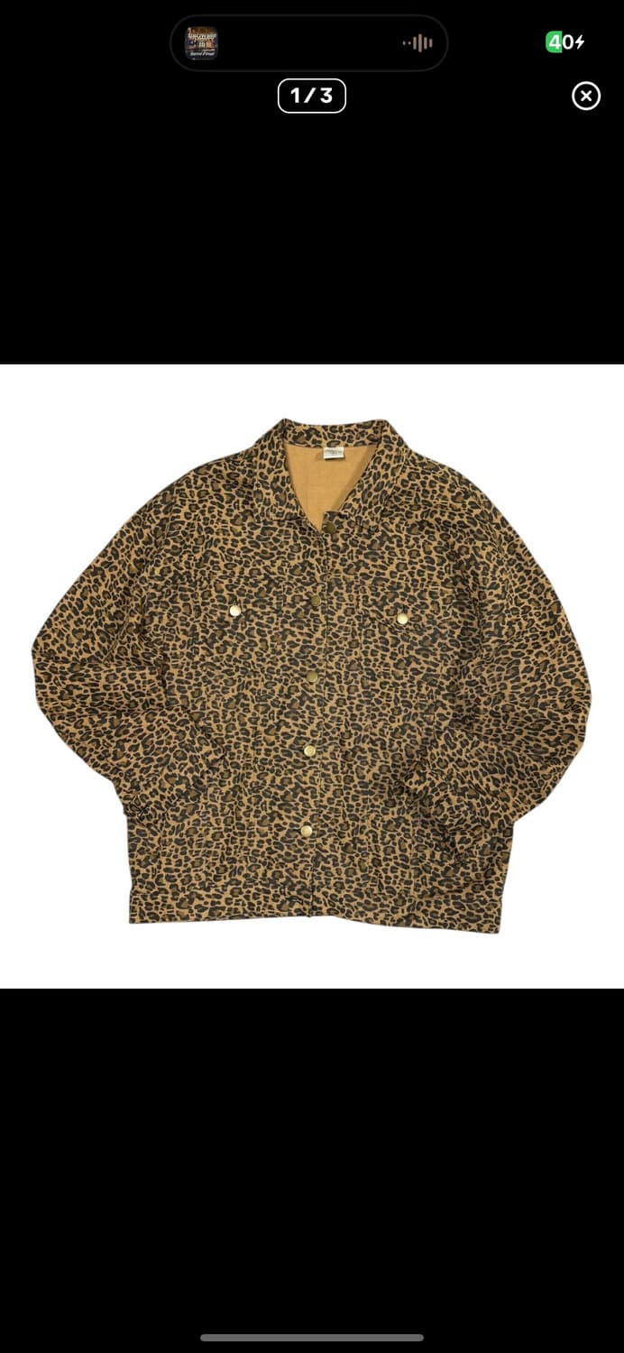 바배) 레오파드 호피 데님 자켓 상품이미지1