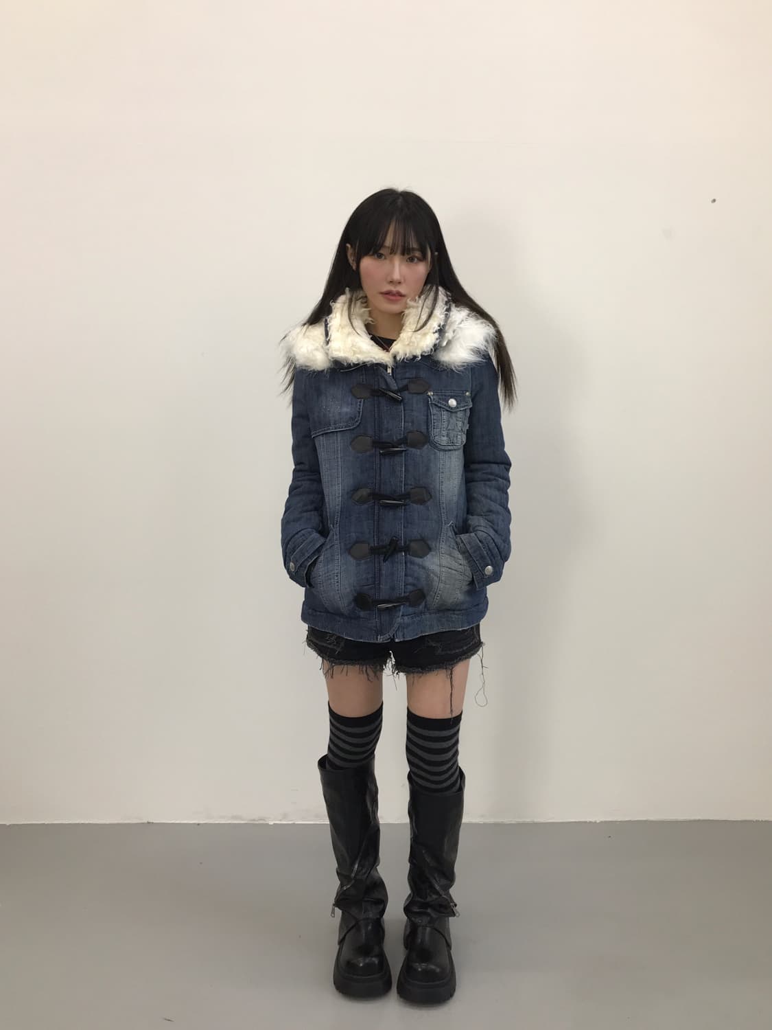 BACKS Y2K Gyaru Style Denim Jacket   상품이미지1