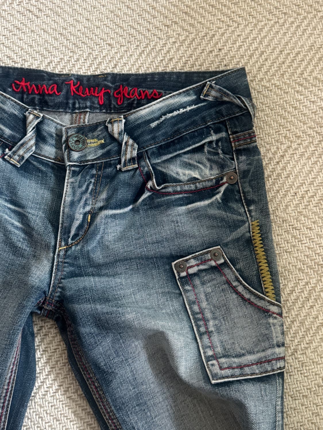 ANNA KERRY JEANS 수퍼로우라이즈 워싱 데님 부츠컷 상품이미지5