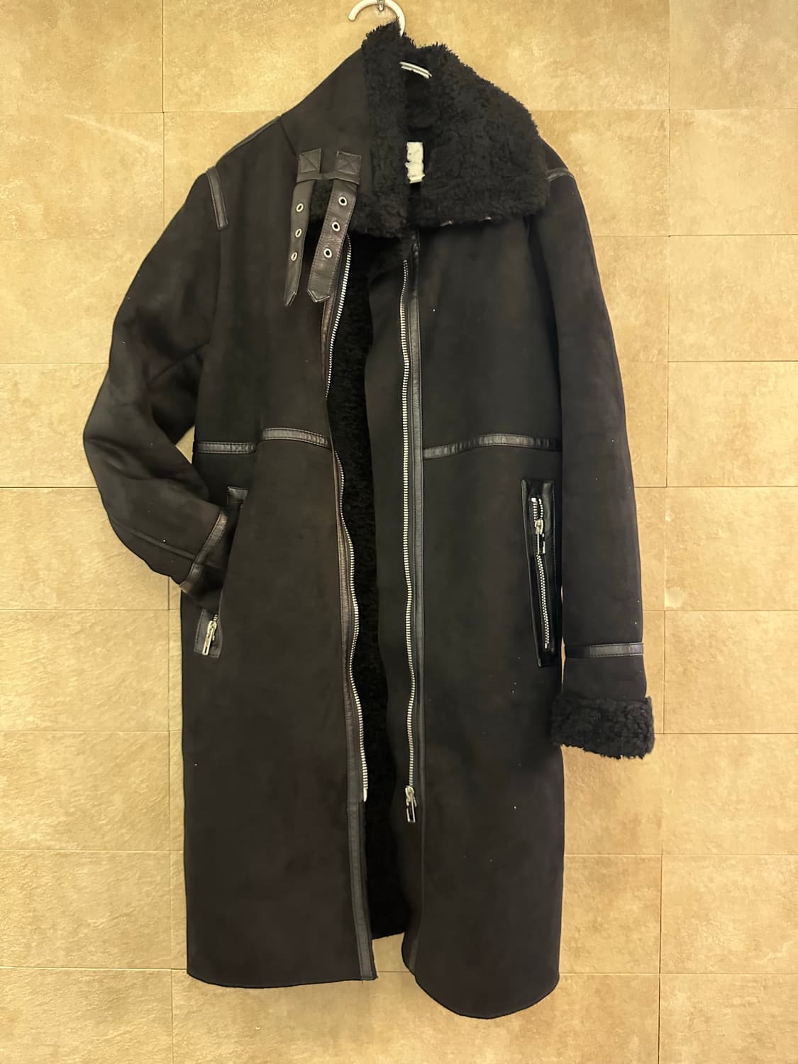 자라 여성 무스탕 롱 코트 M 상품이미지5