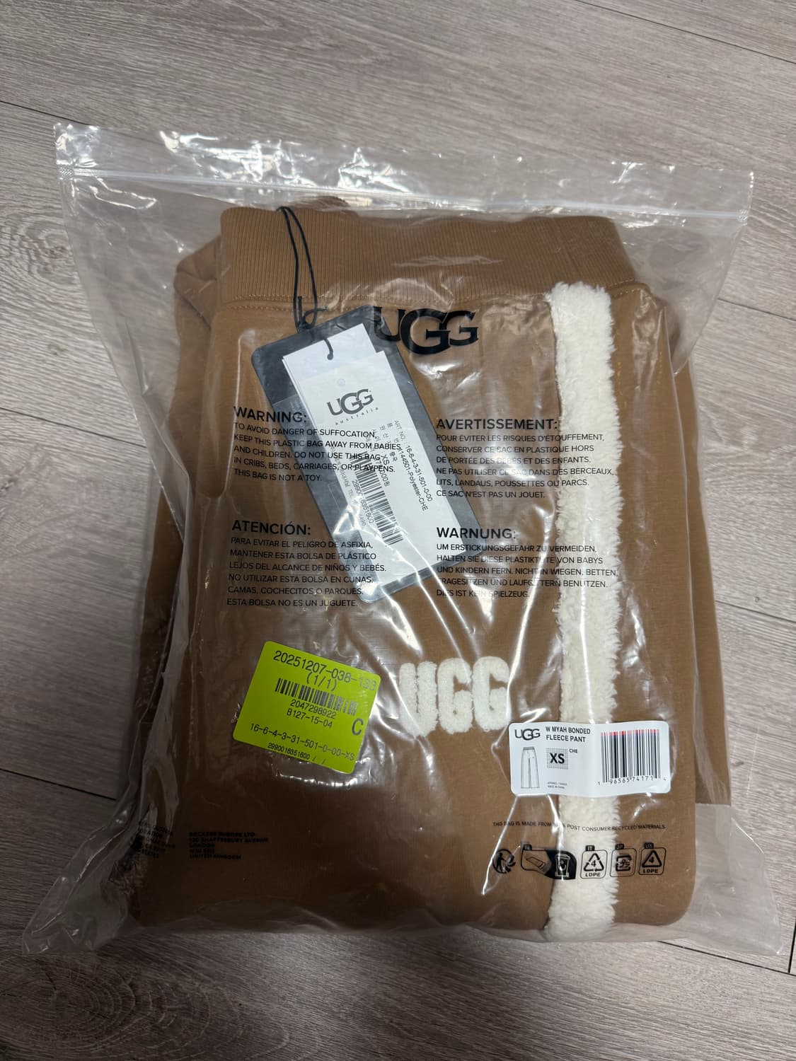 UGG 어그 플리스 양털 팬츠 방한 패딩 스키 겨울 브라운 체스넛 XS 상품이미지8