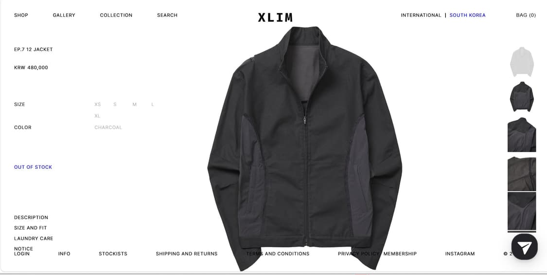 정가 48 새상품 엑슬림 ep 7 12 자켓 (차콜) L 상품이미지5