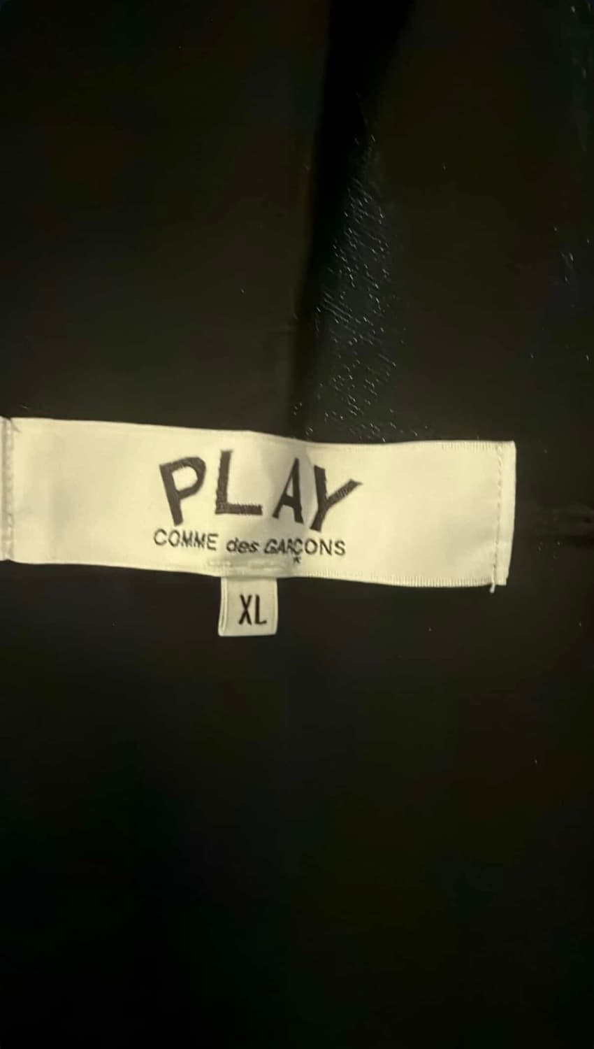 꼼데가르송 빅 블랙 하트 프린트 후드 집업 블랙 상품이미지3