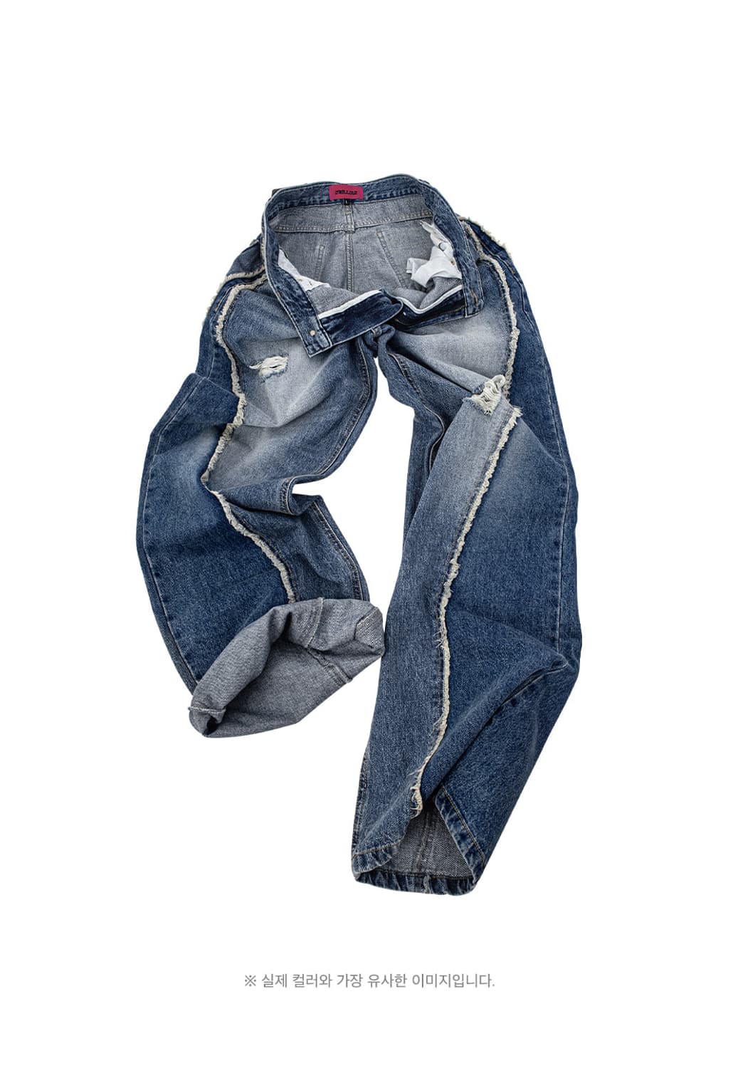 우알롱 멜로우 워싱 와이드 데님 상품이미지1