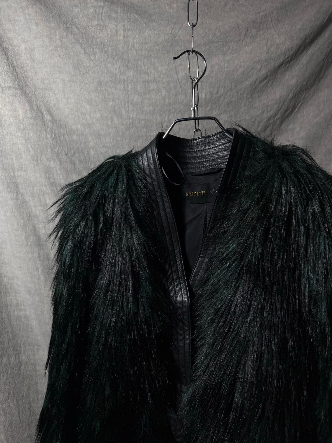 Balmain x H&M Fur Leather Jacket 상품이미지2