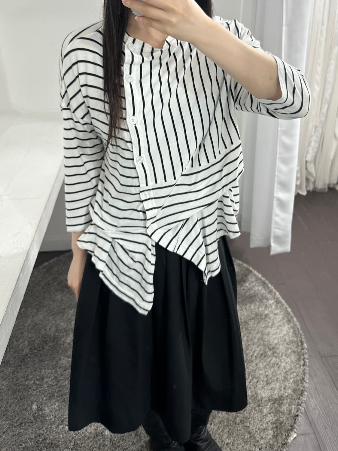 kawa okada stripe design cardigan 상품이미지3