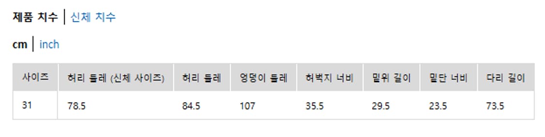 유니클로U 와이드핏 진 다크그레이.31 상품이미지3