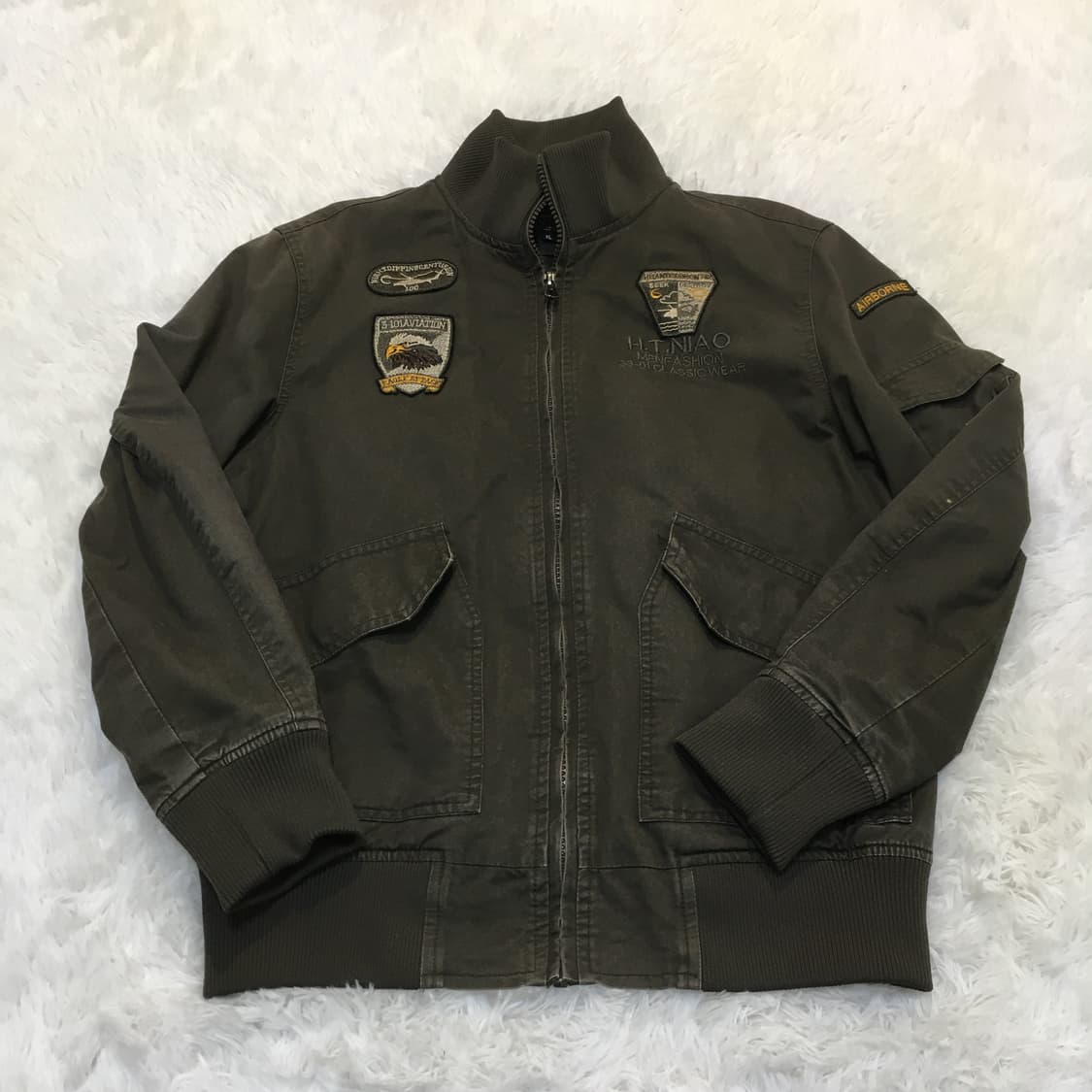 빈티지 브라운 더 이글 미군 점퍼 y2k 스트릿 갸루 펑키 일본빈티지 상품이미지1