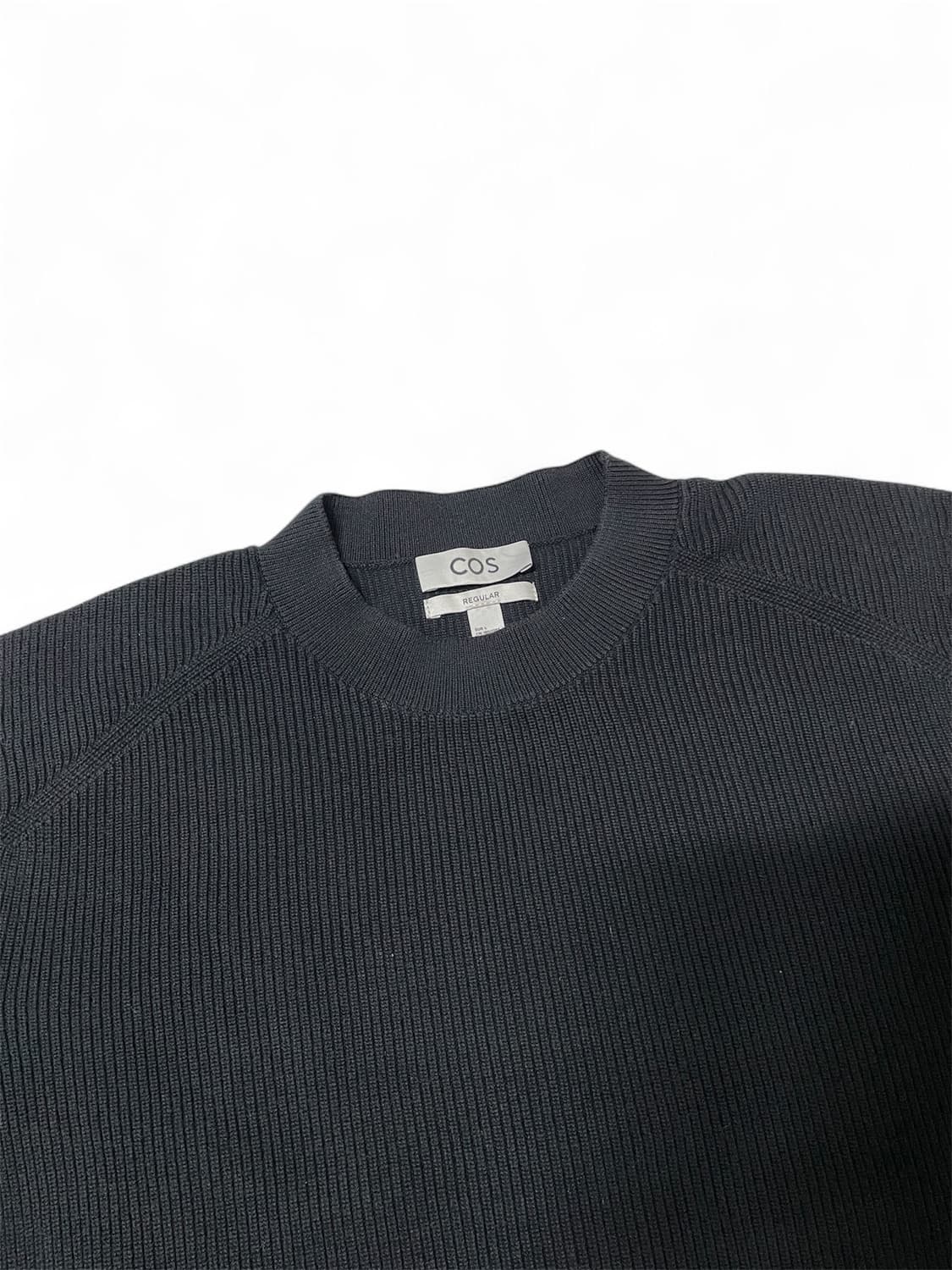 COS Regular Fit Cotton Knit Black L 상품이미지2