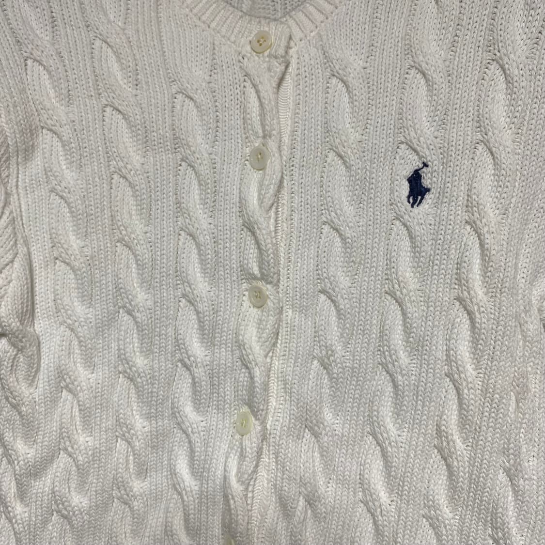 폴로 랄프로렌 케이블 니트 숏 가디건 M 상품이미지2