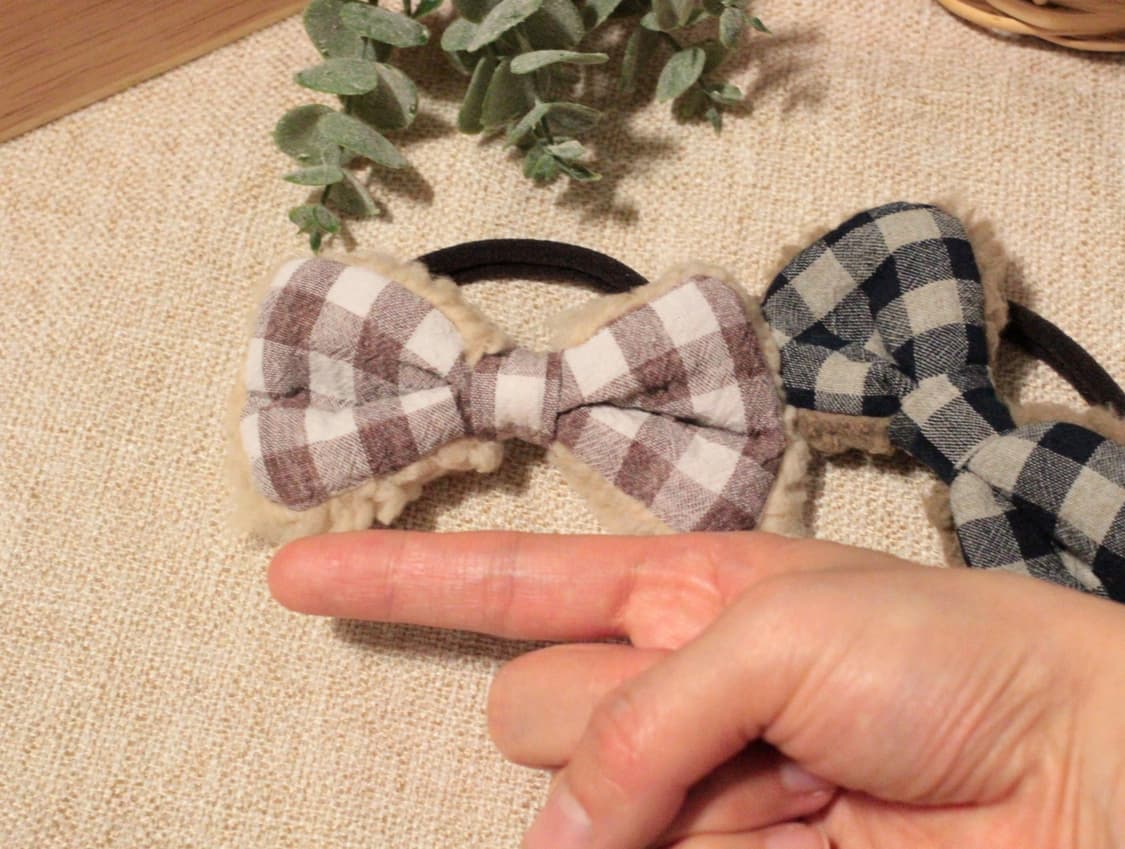 핸드메이드 미니 리본 머리끈 2개세트 상품이미지4