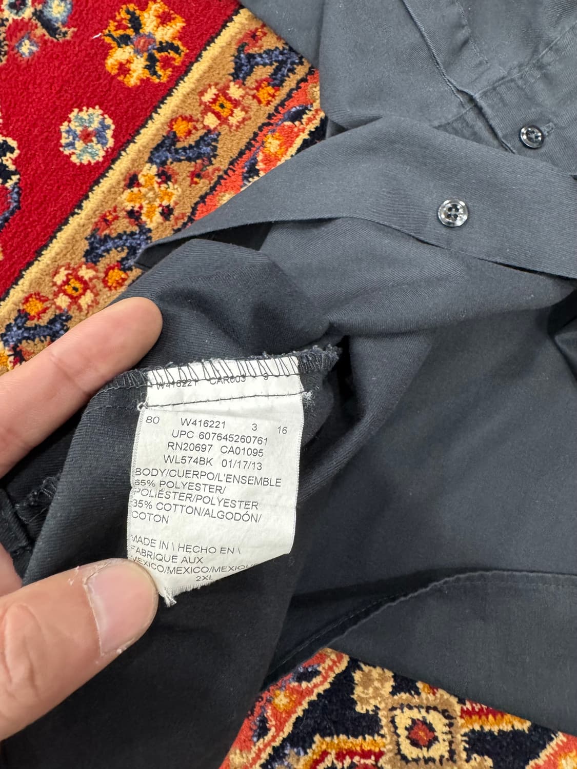 디키즈 574 워크셔츠 블랙 2XL 상품이미지9