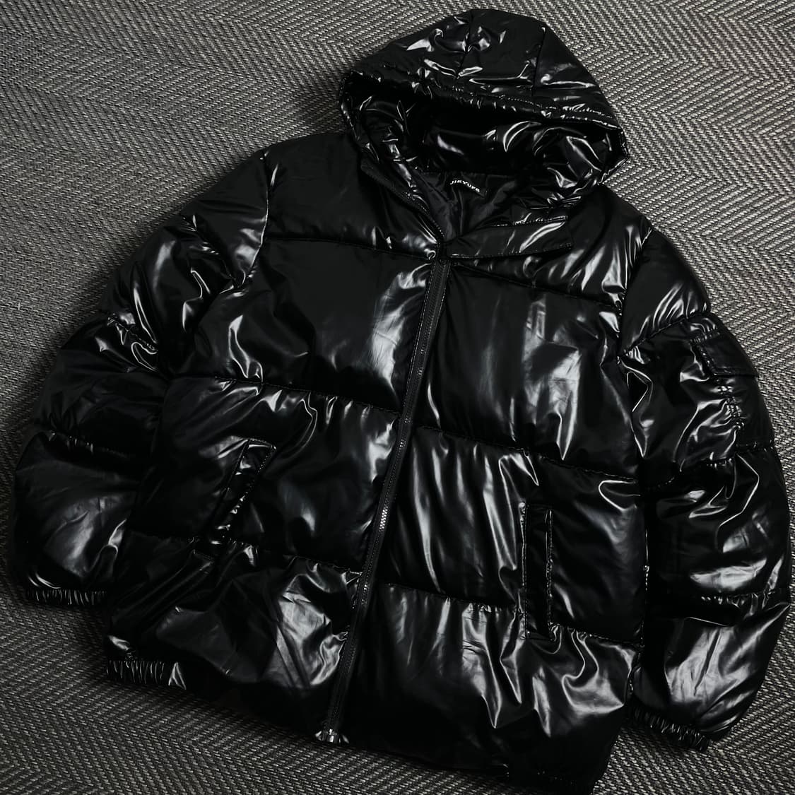JIE YUFS 글로시 블랙 푸퍼 패딩 자켓y 4022 상품이미지1