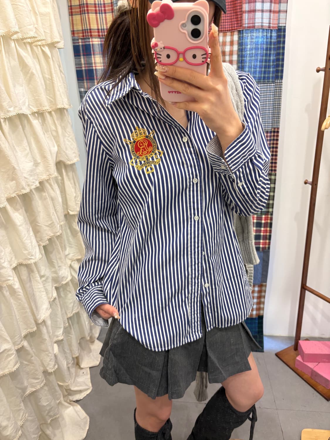 폴로 빅로고 스트라이프 셔츠 상품이미지2