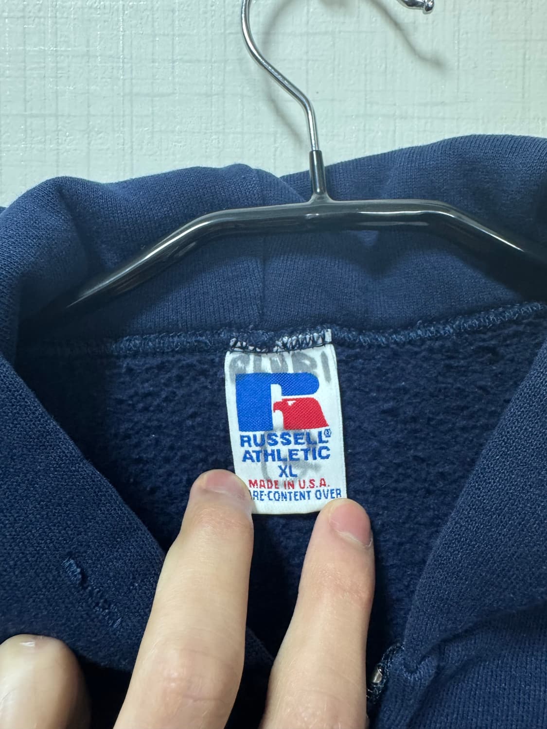 러셀 90s 후드집업 블루 XL made in usa 상품이미지2