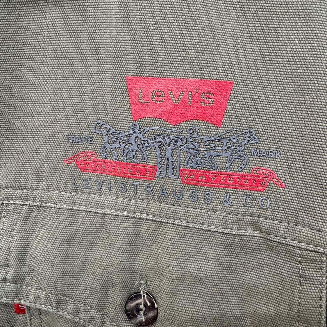 리바이스 카키색 긴팔 셔츠 M 상품이미지3