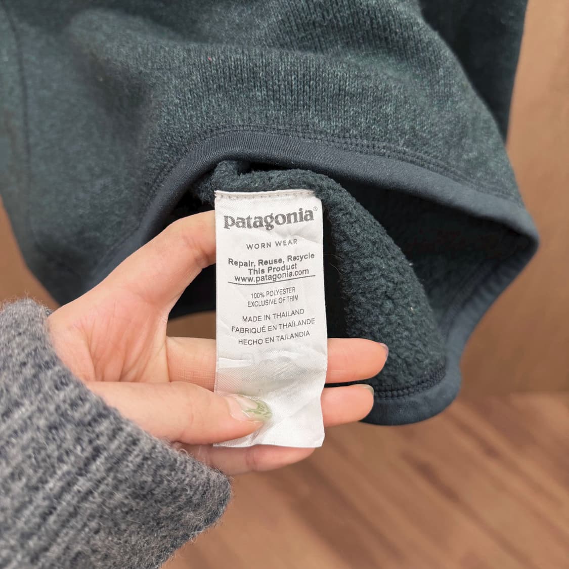 파타고니아 신칠라 플리스 하프 집업 지퍼 포켓 디테일 레귤러핏 딥그린 상품이미지7