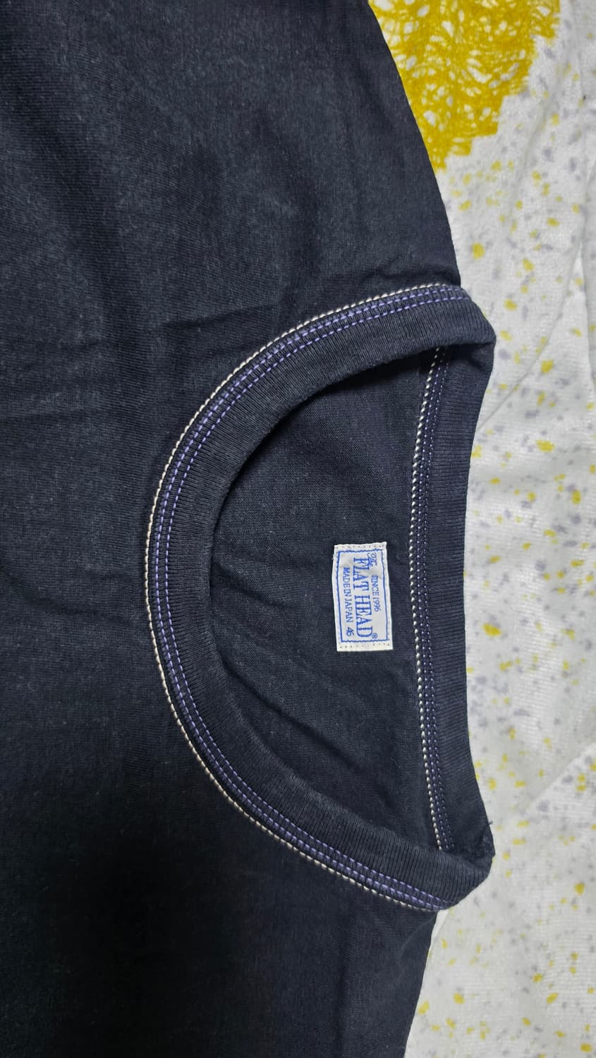 더 플랫 헤드 (THE FLAT HEAD) 로고 티셔츠 46사이즈 판매 상품이미지5