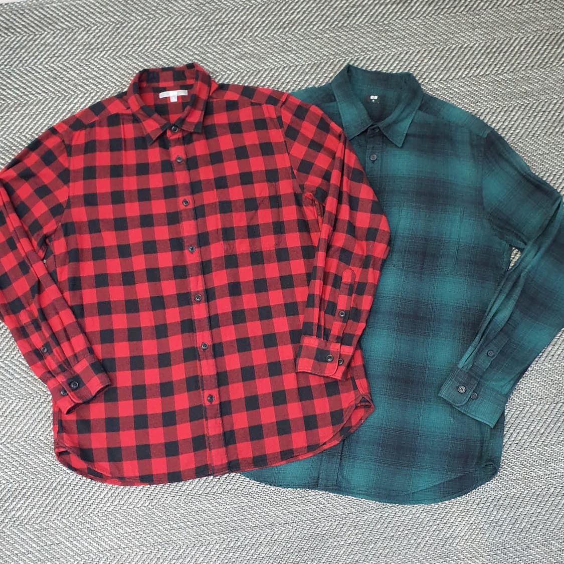 유니클로 춘추 셔츠 남자105 (2벌가격) 상품이미지1