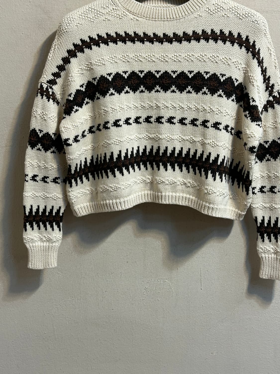 폴로 랄프로렌 패턴 크롭 니트 스웨터 상품이미지3