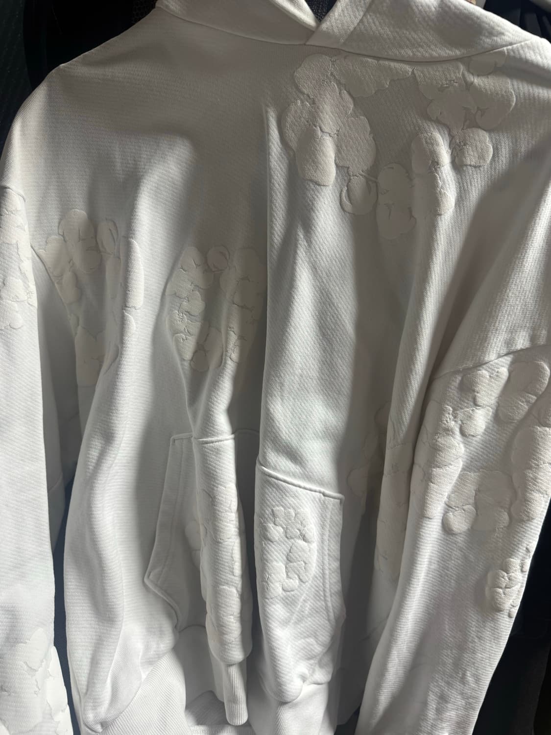 데님티어스 화이트 후드 반바지 상품이미지1