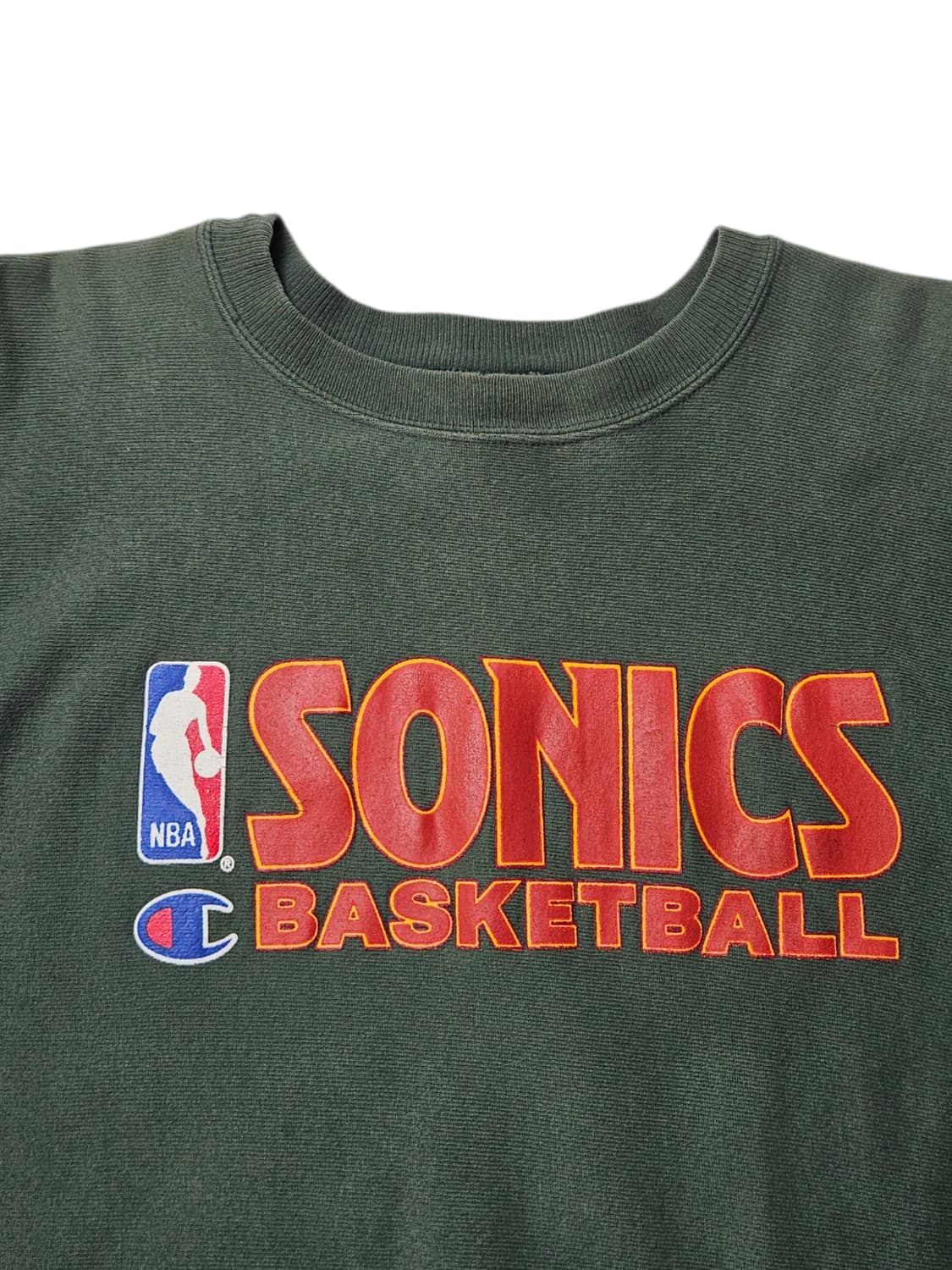 1990s 챔피온 리버스위브 시애틀 슈퍼소닉스 맨투맨 스웻셔츠 M NBA 상품이미지3