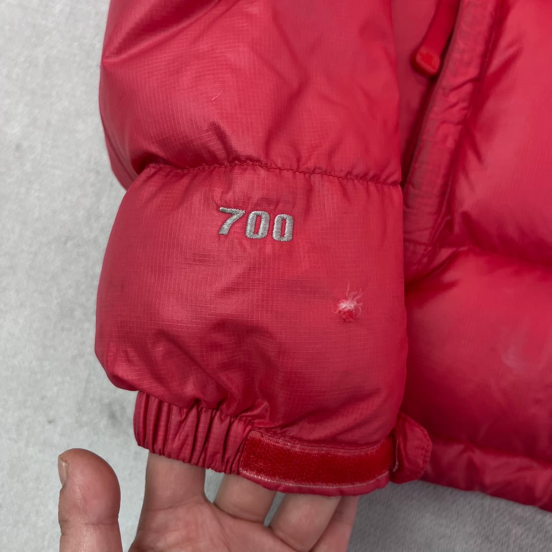 W 100 노스페이스 핑크 눕시700 패딩 상품이미지4