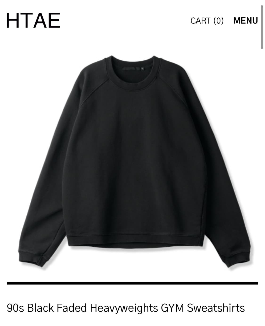 Htae 90s Black Faded GYM Sweatshirts 상품이미지1