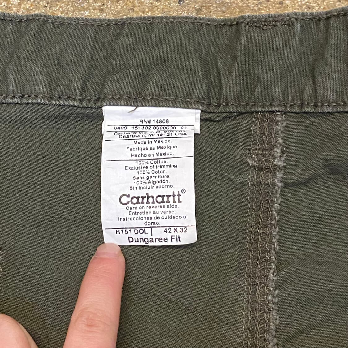 칼하트 싱글니 워크팬츠 상품이미지3