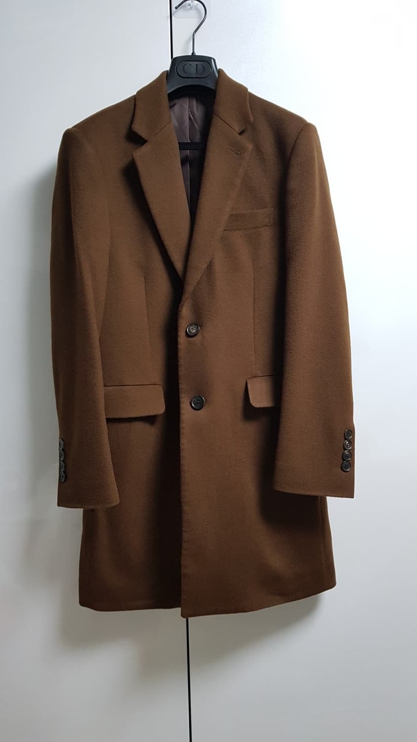 지이크 콜롬보 캐시미어 100% 다크 브라운 싱글코트 상품이미지4