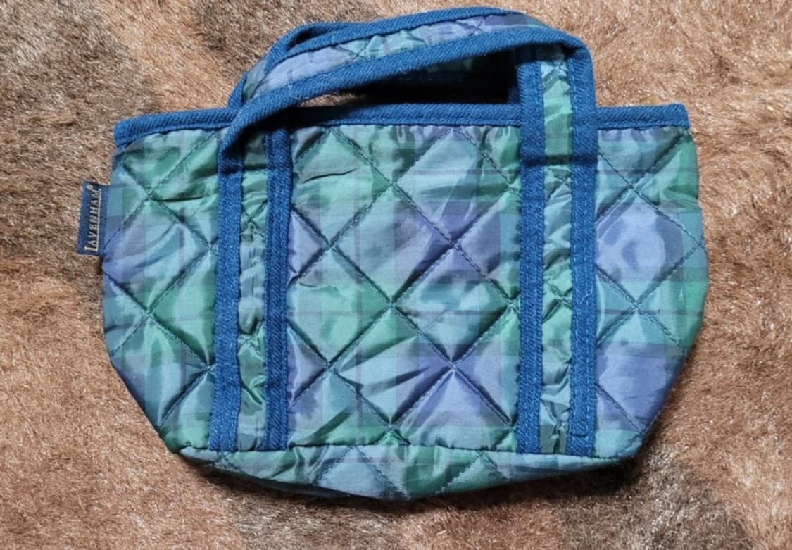 영국 라벤헴(LAVENHAM) 퀼팅 체크 소형 토트백 상품이미지2