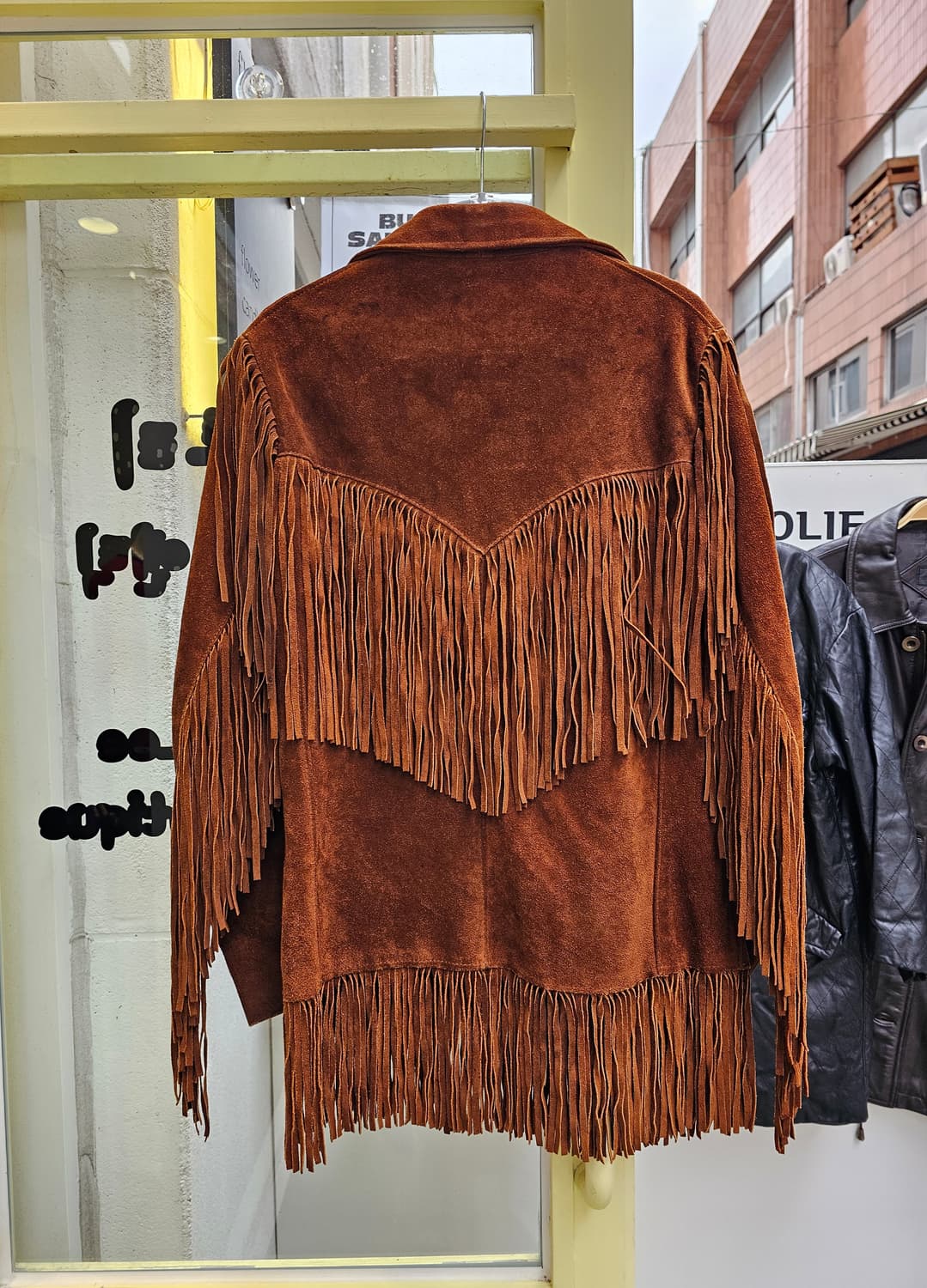 Goo-kay 오렌지브라운 프린지 레더 자켓 상품이미지7