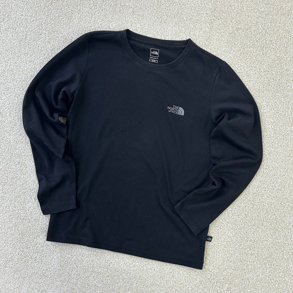 XS 노스페이스 블랙 긴팔 티셔츠 0323D 상품이미지1