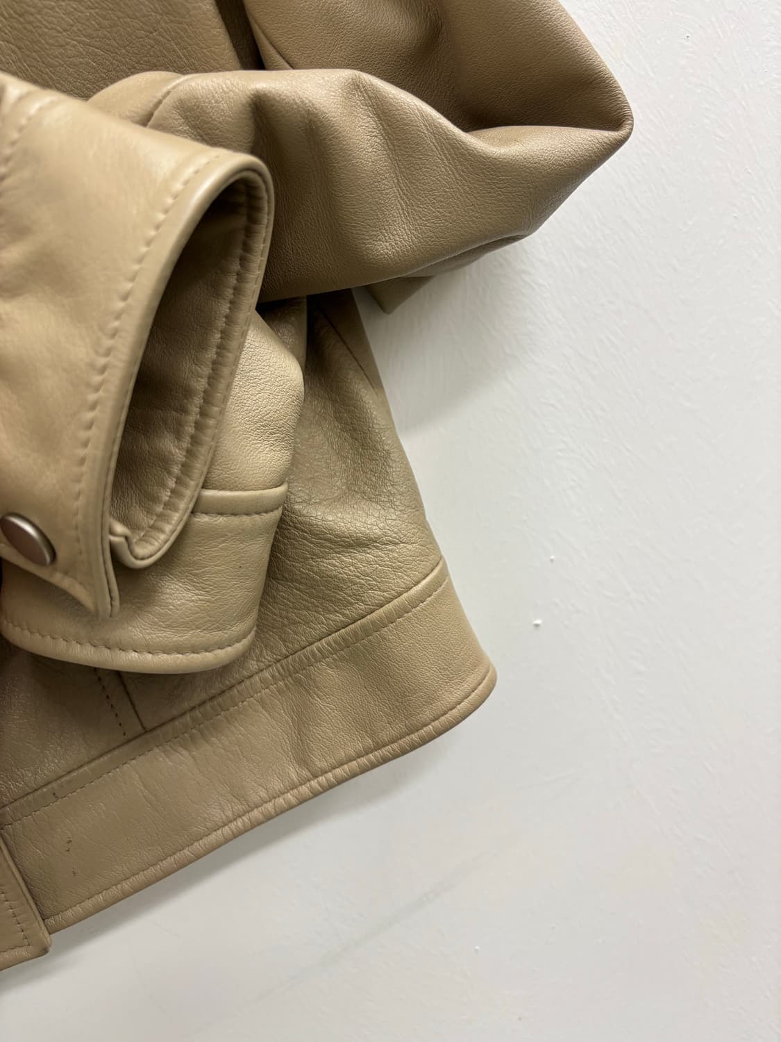 UNIER 유메르 리얼레더 크롭 자켓 상품이미지4